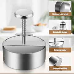 Hamburger Press,5.5 * 5.5 inch Round Burger Maker Press, Non Stick Patty Making molds are Suitable for Beef, Vegetables, Burgers and Cooking,BPA Free - Ideal for BBQ - Send Goods from Local Warehouse