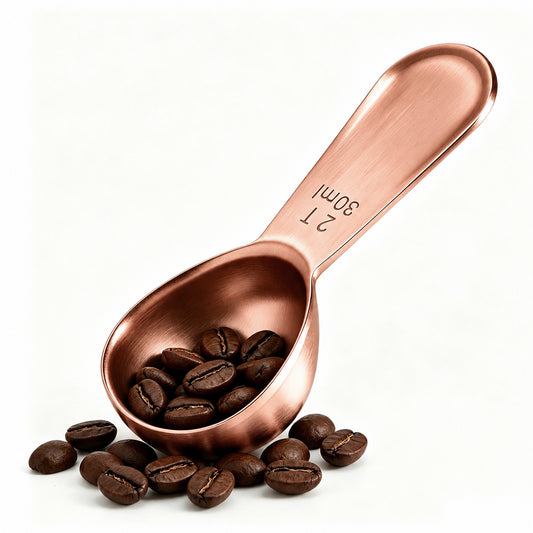 1 Pcs Coffee Scoop, 2 Tablespoon Measuring Spoon for Ground Coffee, Durable Stainless Steel, Easy to Use and Clean(Rose Gold)