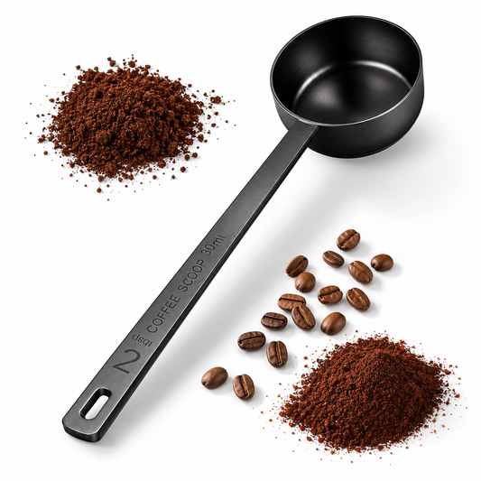 Long Handle Metal Coffee Scoop 6.5in, 2 Tablespoon 30ml 18/8 Stainless Steel Measuring Spoon for Coffee Grounds, Beans, Tea Powder, Tall Storage Jars & Containers