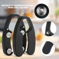 2 Pieces Foil Cutter for Wine Bottles, Efficient Wine Opener with Stainless Steel Blades, Perfect for Wine Lovers, Send Goods from Local Warehouse