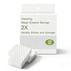 2X Density Magic Sponge Eraser, 20 Pack Multi-Purpose Cleaning Pads for Kitchen, Bathroom, Walls & Dishes, Melamine Sponges for Tough Stains & Grease