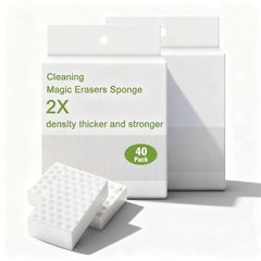 2X Density Magic Sponge Eraser, 20 Pack Multi-Purpose Cleaning Pads for Kitchen, Bathroom, Walls & Dishes, Melamine Sponges for Tough Stains & Grease