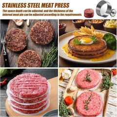 Hamburger Press,5.5 * 5.5 inch Round Burger Maker Press, Non Stick Patty Making molds are Suitable for Beef, Vegetables, Burgers and Cooking,BPA Free - Ideal for BBQ - Send Goods from Local Warehouse