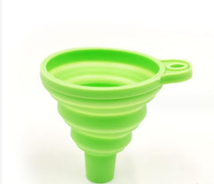 Funnels for Kitchen Use, Food Grade Silicone Collapsible Kitchen Funnel (Green)