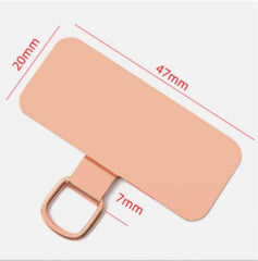 Black Phone Tether Patch Cell Phone Lanyard Patch Strap Parts Replacement Tether Tab Patches For Phone, Safety Connect Piece, Metal, Fits All Smartphones Lanyards and Wrist Straps Accessories