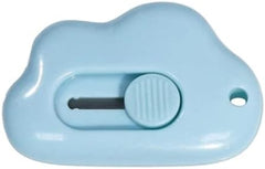 Mini Box Cutter Cloud Utility Retractable Art Knives Letter Opener Envelope Slitter, Cloud Shaped Carton Portable Cutter for Opening Plastic Packages(White)