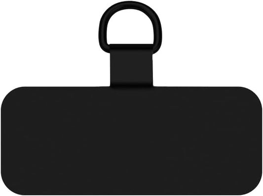 Black Phone Tether Patch Cell Phone Lanyard Patch Strap Parts Replacement Tether Tab Patches For Phone, Safety Connect Piece, Metal, Fits All Smartphones Lanyards and Wrist Straps Accessories