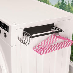 Magnetic Hanger Holder for Laundry Room, Space-Saving Hanger Organizer for Washing Machine Dryer, Holding up to Velvet Wire Plastic Hangers,Send Goods from Local Warehouse