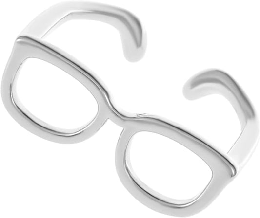 AOKWAWALIY Glasses Ring Vintage Glasses Rings Aesthetic s for Men Fashion Vintage Rings Adjustable Open Ring Minimalist Fashion s Women Adjustable Golden Copper