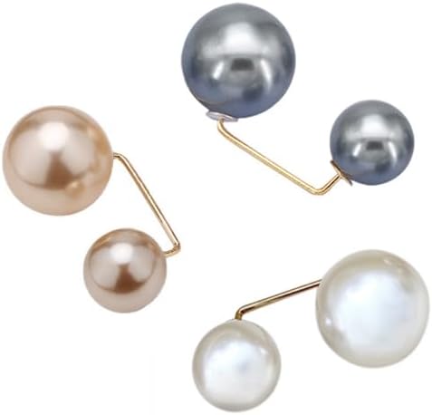 Brooch Pins Safety Pins Scarf Ring Clip Pearl Jewelry Scarf Buckle Pearl Brooches etal Lapel Pin Brooch Pins Sweater Shirt Cardigan Brooch for Women Fashion Pack of 3