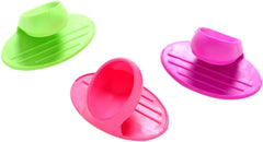 3pcs Insulated Scalding Clip Kitchen Utensils Holder Silicone Tongs Cooking Gadgets Barbecue Gloves Oven Gloves Silicone Protective Hand Clips Insulation Finger Set Random Colors