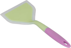 Heat Spatula, Silicone Wide Mouth Spatula Pancakes Fried Shovel Flexible Turner for Kitchen Utensils (Orange Head)