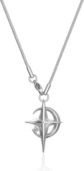 Y2k Moon Star Pendant Necklace for Men Women Stainless Steel Cool Necklaces Punk Star Necklaces Jewelry