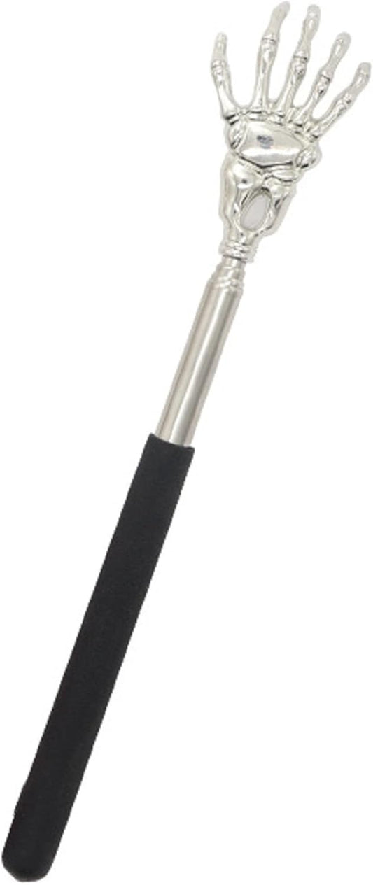 DOCCESTU Stainless Steel Back Scraper Super Portable Retractable Back Scraper for Men and Women Retractable Massage Tool Ghost Claw to Relieve Body itching Cute Claw(Black)