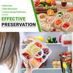 Portable Snackle Box Container, 8 Compartments Divided Serving Tray with Lid and Handle for Veggie Tray Charcuterie Boxes Fruit Storage Candy Organizer, Dishwasher Safe