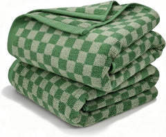 5 Pack Cotton Hand Towels, Checkered Pattern, Multi-Color, 13 x 29 Inches, Quick Drying, Modern Style, Soft and Absorbent for Bathroom, Kitchen, Gym, Spa