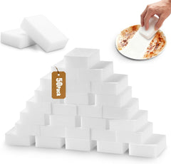 50 Pcs Magic Sponges Cleaning - Efficient decontamination, Multifunctional Melamine Sponge Suitable for Kitchen, Shoe,Send,Floor,Send Goods from Local Warehouse (50)