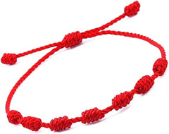 String Bracelet Handmade thread knot adjustable traditional Red