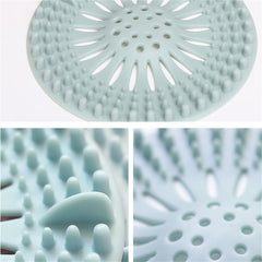 Hair Catcher Shower Drain Covers Protector Durable Silicone Bathtub Hair Stopper Easy to Install and Clean Suit for Bathroom Tub Shower and Sink, 2 Pack, Blue