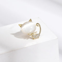 Animal Brooches for Women Cat Dog Fox Brooch Pin Rhinestone Crystal Animal Lapel Pins Jewelry Gifts Valentine's Day Gifts for Wife Mom Girl