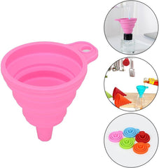 5xKitchen Funnel Small Flexible for Protein Powder - Pink, 5 Pcs