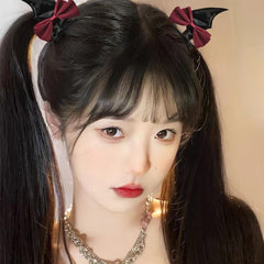 Halloween Bat Bow Hair Accessories for Women Girls Black Bat Hair Clips for Girls Hair Halloween Bows for Women Girls Goth Hair Bat Accessories for Girls 2 Pcs Bow Halloween Accessories