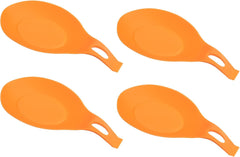 uxcell Silicone Spoon Rest, 7.68" x 3.74" Heat Resistant Kitchen Utensil Holder Spatula Ladle Rest for Counter Stove Top, Dark Gray 4Pcs