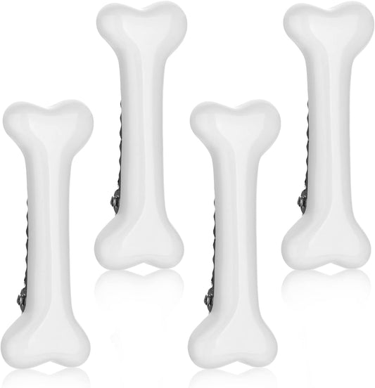 WLLHYF 4 Pieces Halloween Christmas Bone Hair Clip Skull Skeleton HairPins Side Hair Clip Halloween Christmas Cosplay Costume Decorative Hair Pins Clips Accessories Barettes for Women Girls (4PCS)