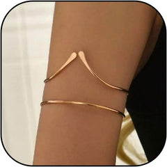Choistily Arm Cuff Gold Layered Bracelet Adjustable Upper Arm Bangle Jewelry Gifts for Women Boho Halloween Costume Accessories