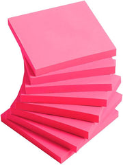 Sticky Notes 3x3 Inches,Light Pink Self-Stick Pads, Easy to Post for Home, Office, Notebook, 8 Pads/Pack
