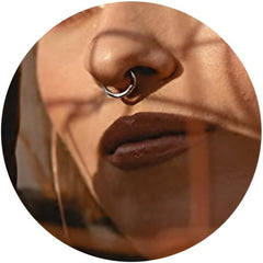 2 PCS 20G Gold D Shaped Nose Rings Hoops Single Piercing Jewelry for Men and Women