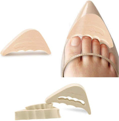 2 Pairs Soft Sponge Half Insoles, Reusable Big Toe Plug Foot Brace Pads Adjustable Shoe Filler Unisex Shoe Inserts Beige