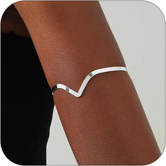 Choistily Arm Cuff Gold Layered Bracelet Adjustable Upper Arm Bangle Jewelry Gifts for Women Boho Halloween Costume Accessories