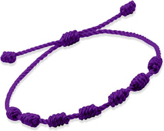 String Bracelet Handmade thread knot adjustable traditional Red