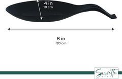 Silicone Spoon Rest for Kitchen Spoon Holder - Black