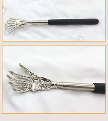 DOCCESTU Stainless Steel Back Scraper Super Portable Retractable Back Scraper for Men and Women Retractable Massage Tool Ghost Claw to Relieve Body itching Cute Claw(Black)