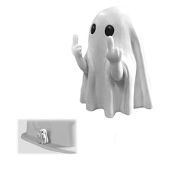 Funny Ghost Toilet Bolt Covers Decorative Toilet Screw Cover Caps, Toilet Caps for Bottom of Toilet, Halloween Cute Toilet Bowl Bolt Covers for Bathroom Decor, Cute Halloween Decor,2-Pack (Black)