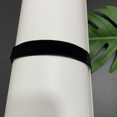 Prosy Gothic Choker Necklace Silver Black Velvet Statement Collar Necklaces for Women and Girls