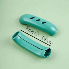 Silicone Pan Handle Covers, Heat Resistant Pot Handle Grips, Teal Red Gray (Red, 6PCS)