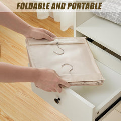 Hanging Closet Organizer, 6-Shelf Beige Storage Solution with Side Pockets for Clothes, Shoes, and Accessories, Closet Organizers and Storage, Send Goods from Local Warehouse