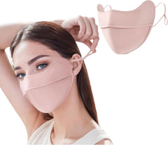 UPF 50+ Sun Protection Face Mask for Women Ice Silk Breathable UV Face Shield Mask Cover for Cycling Hiking Outdoor Sports