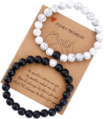 Best Friend Bracelets Couples Bracelets for 2 Matching Yin Yang His and Her Lover Bracelet Jewelry for Bff Friendship Relationship Boyfriend Girlfriend Valentines Gift