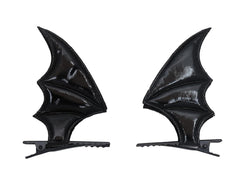 SOWAKA 1 Pair Bat Wings Hair Clips for Halloween Horror Devil Goth Ear Hairpins Hair Barrettes Accessories for Women Adults Cosplay Props Party Costume (Red)