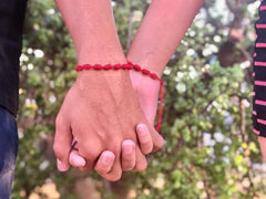 String Bracelet Handmade thread knot adjustable traditional Red