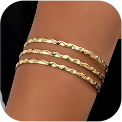 Choistily Arm Cuff Gold Layered Bracelet Adjustable Upper Arm Bangle Jewelry Gifts for Women Boho Halloween Costume Accessories