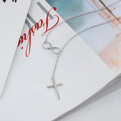 925 Sterling Silver Simple Cross Pendant Necklace for Women Christian Birthday Baptism Gift