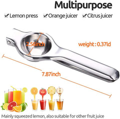 Lemon Squeezer Stainless Steel, with Premium Quality Heavy Duty Solid Metal Squeezer Bowl, Perfect for Juicing Oranges & Lemons.