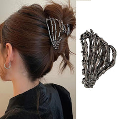 1 Pack Black Spider Hair Claw Clips Halloween Hair Clips for Women Strong Hold Metal Hair Jaw Clips Large Spider Pearl Exquisite Design Halloween Hair Barrette Clips for Costume Party Hair Decoration