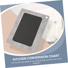 Unomor Reusable Magnetic Kitchen Conversion Chart Stainless Steel Measuring Cup Spoon Equivalent Guide Ounces Cups Tablespoons and Teaspoons Conversion for Home Use