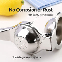 Lemon Squeezer Stainless Steel, with Premium Quality Heavy Duty Solid Metal Squeezer Bowl, Perfect for Juicing Oranges & Lemons.